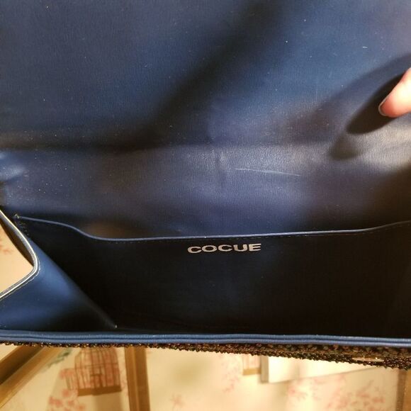 Cocue Royal Blue Sequin Bag Japanese - Picture 7 of 10